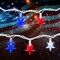 13.6ft Red, White & Blue Star LED String Lights 35 LEDs 4th of July Decorations